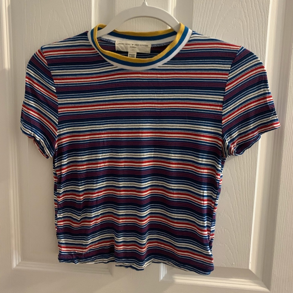 Colorful striped crop top from Urban Outfitters